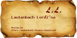 Lautenbach Loréna névjegykártya